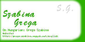 szabina grega business card